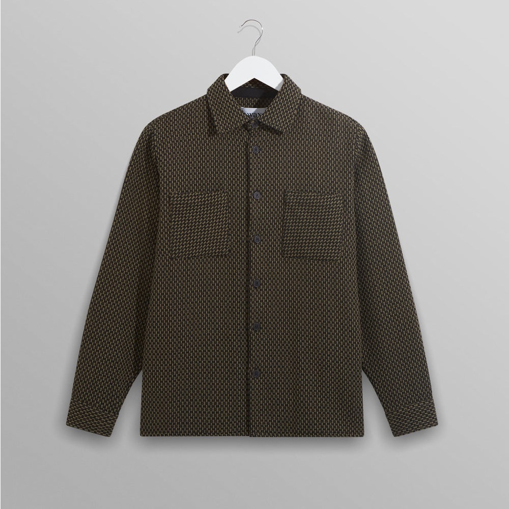 Wax London Whiting Overshirt Black/Khaki Stepney Men’s Medium